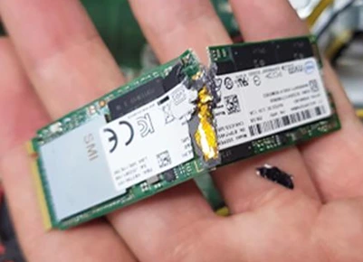 SSD 파쇄 후